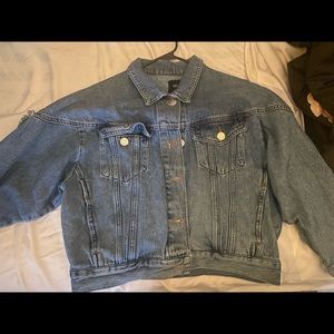 Ruffled blue Jean jacket